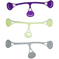 Juego de 3 clips para pañales de tela Snappi- colores surtidos- morado- gris y verde